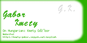 gabor kmety business card